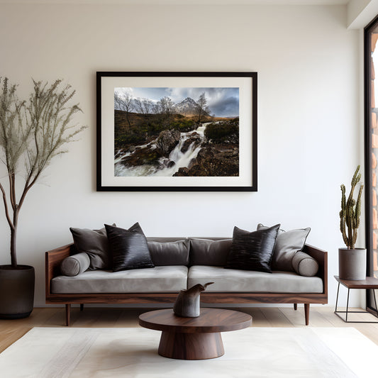 Glen Etive Mor Waterfall Print, Wall Art Prints, Irish Photographs, Wall Hangings, Fine Art Photography, Irish Prints, Irish Photography, Fine Art Prints