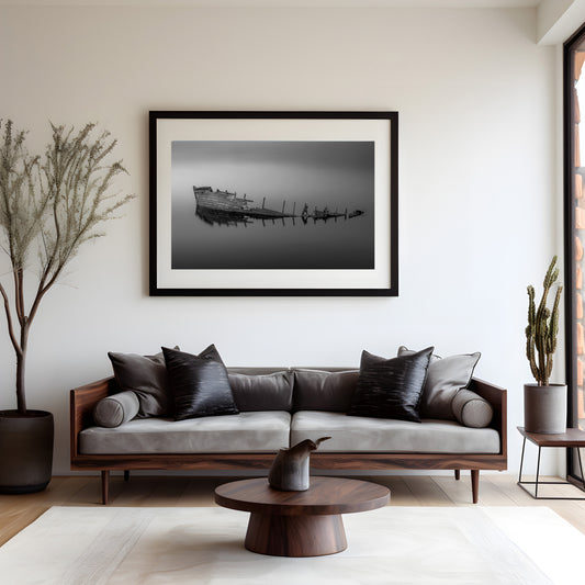 Teelin Old Sunken Boat Print, Limited Edition Print, Donegal Prints, Wall Prints, Irish Prints