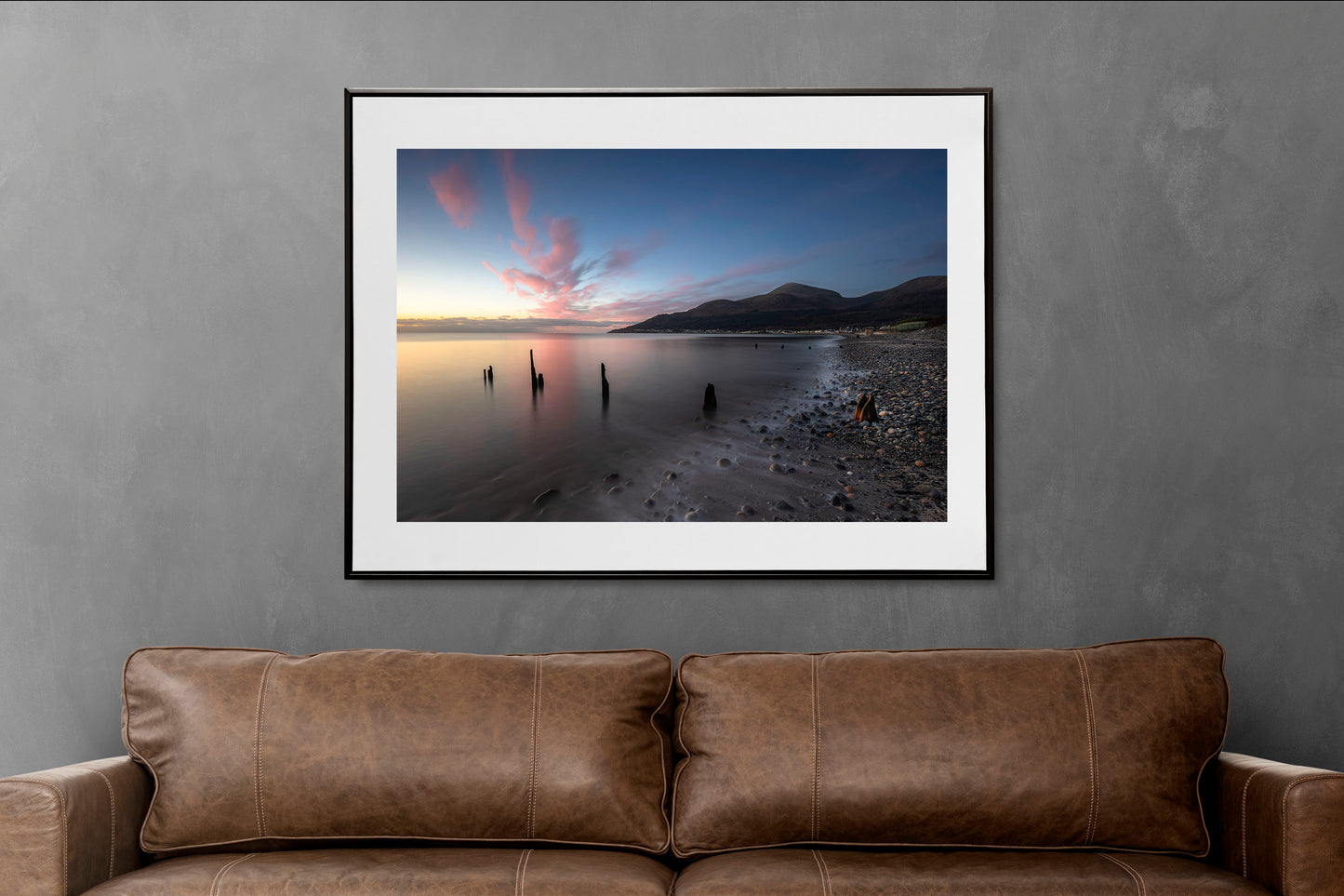 Mourne Mountains from Newcastle Beach, County Down, Northern Ireland