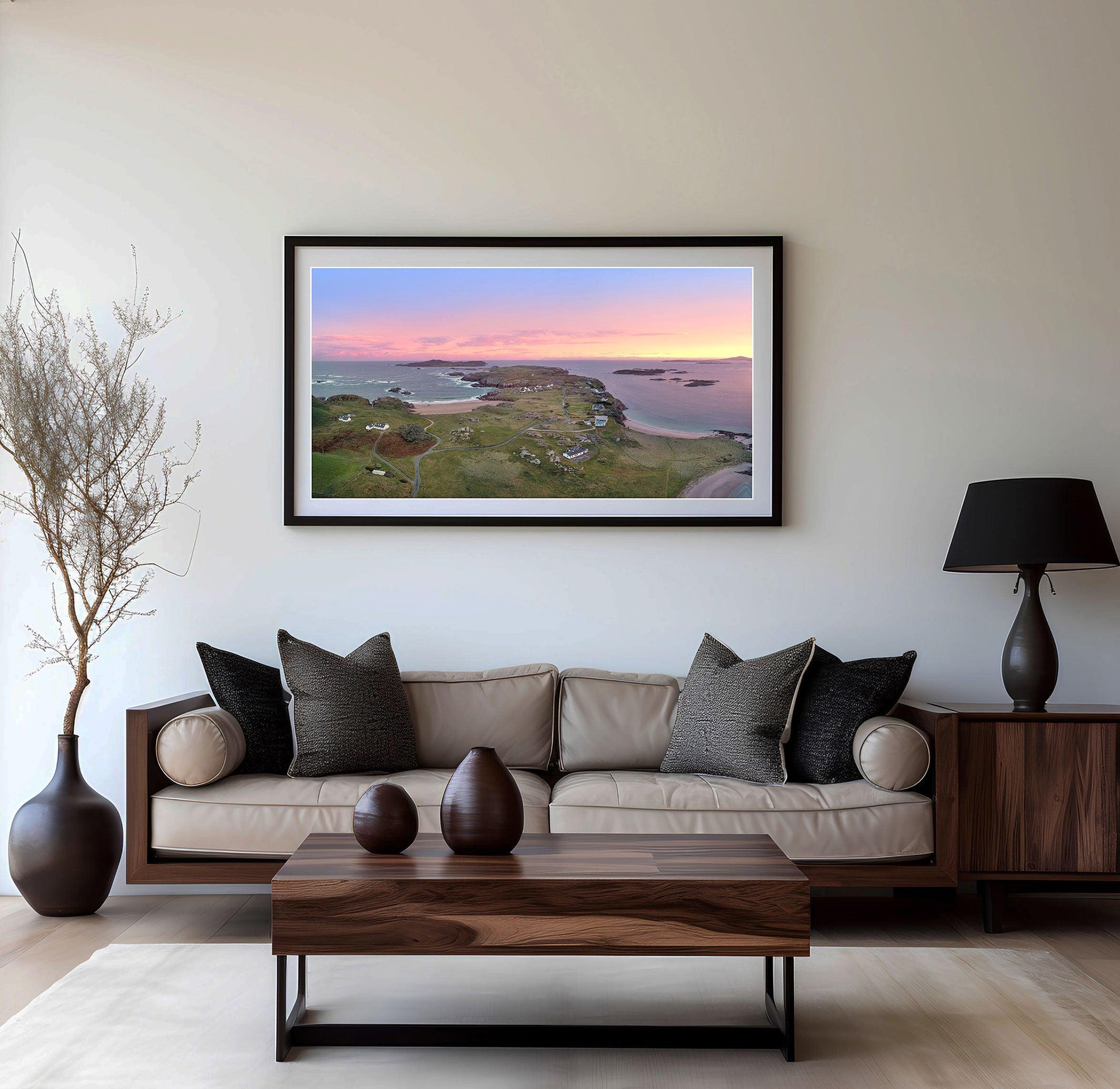 Cruit Island Donegal Aerial Print, Coastal Sunrise Photography