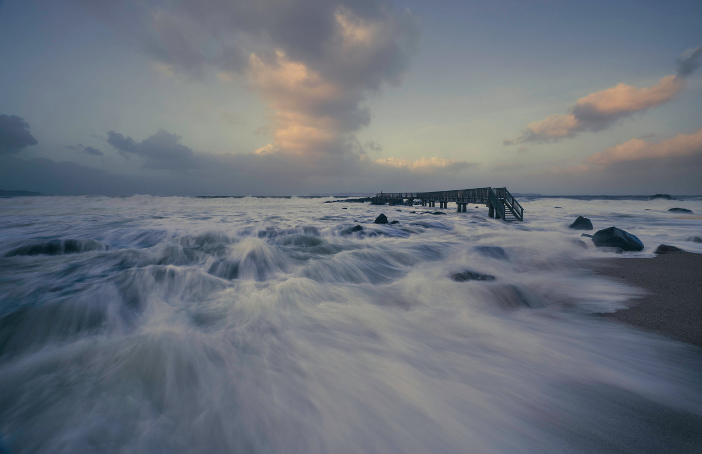 Pans Rock Foot Bridge Ballycastle Antrim Northern Ireland.