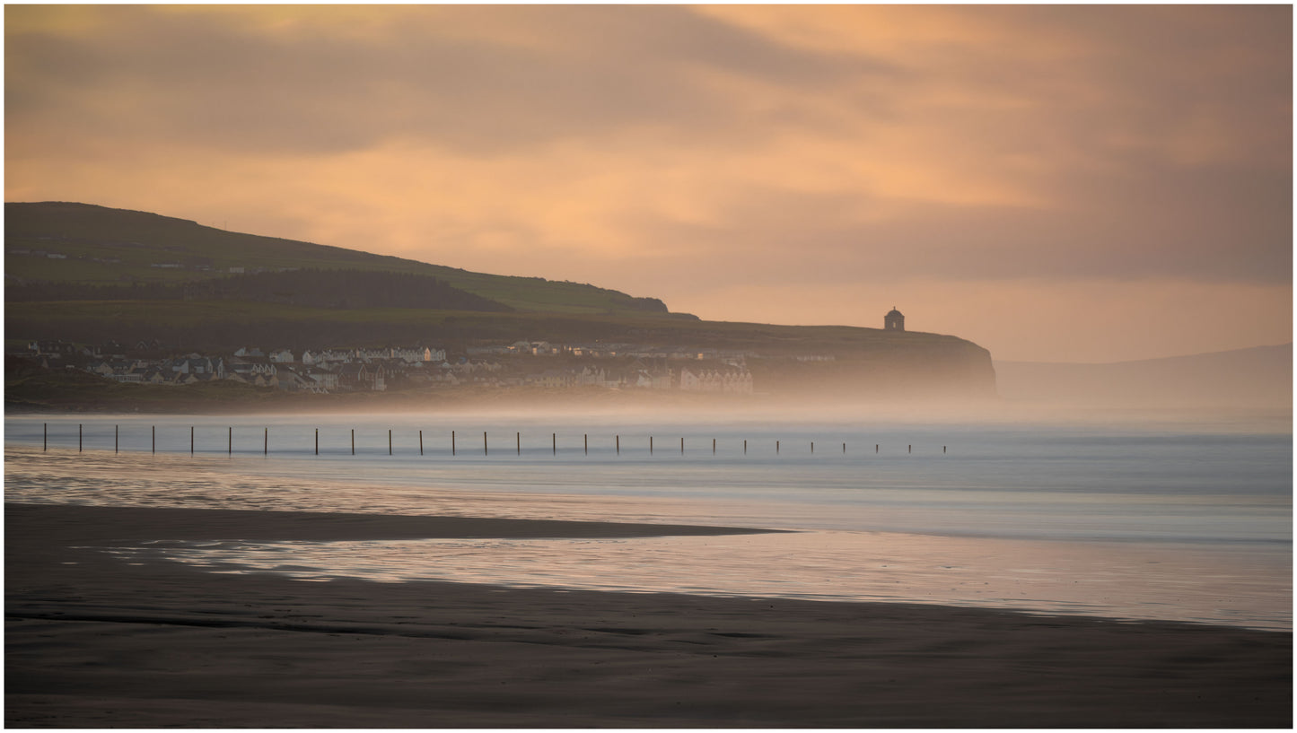 Sunset at Mussenden Temple, North Antrim Coast Print, Prints of Northern Ireland, Art Prints, Glicee Prints, Mussenden Temple Picture