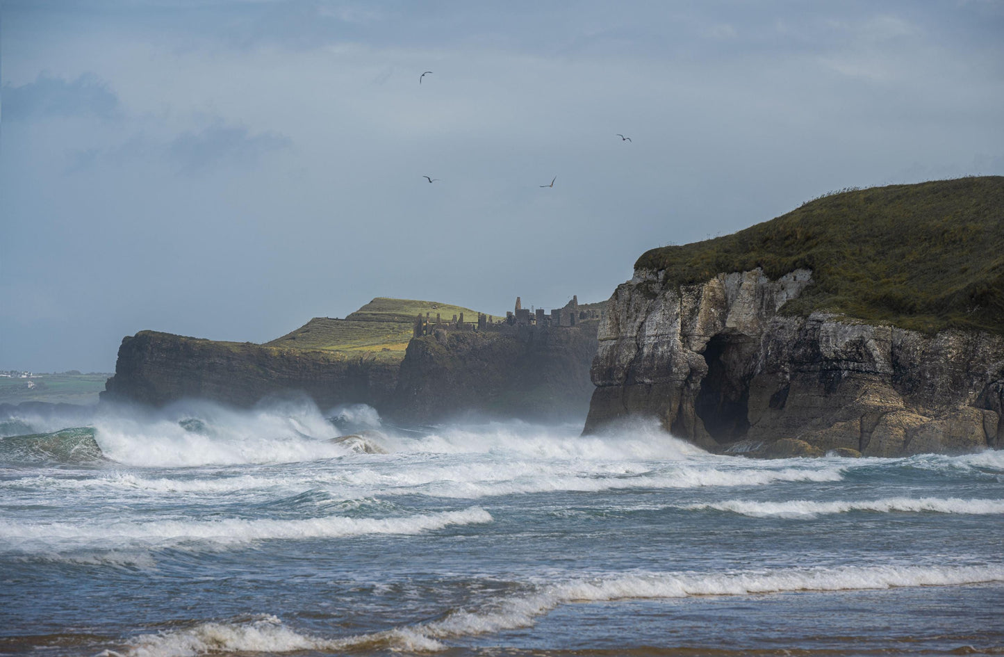 Dunluce Castle Art Print, Antrim Coast, Ireland Photography, Irish Castles