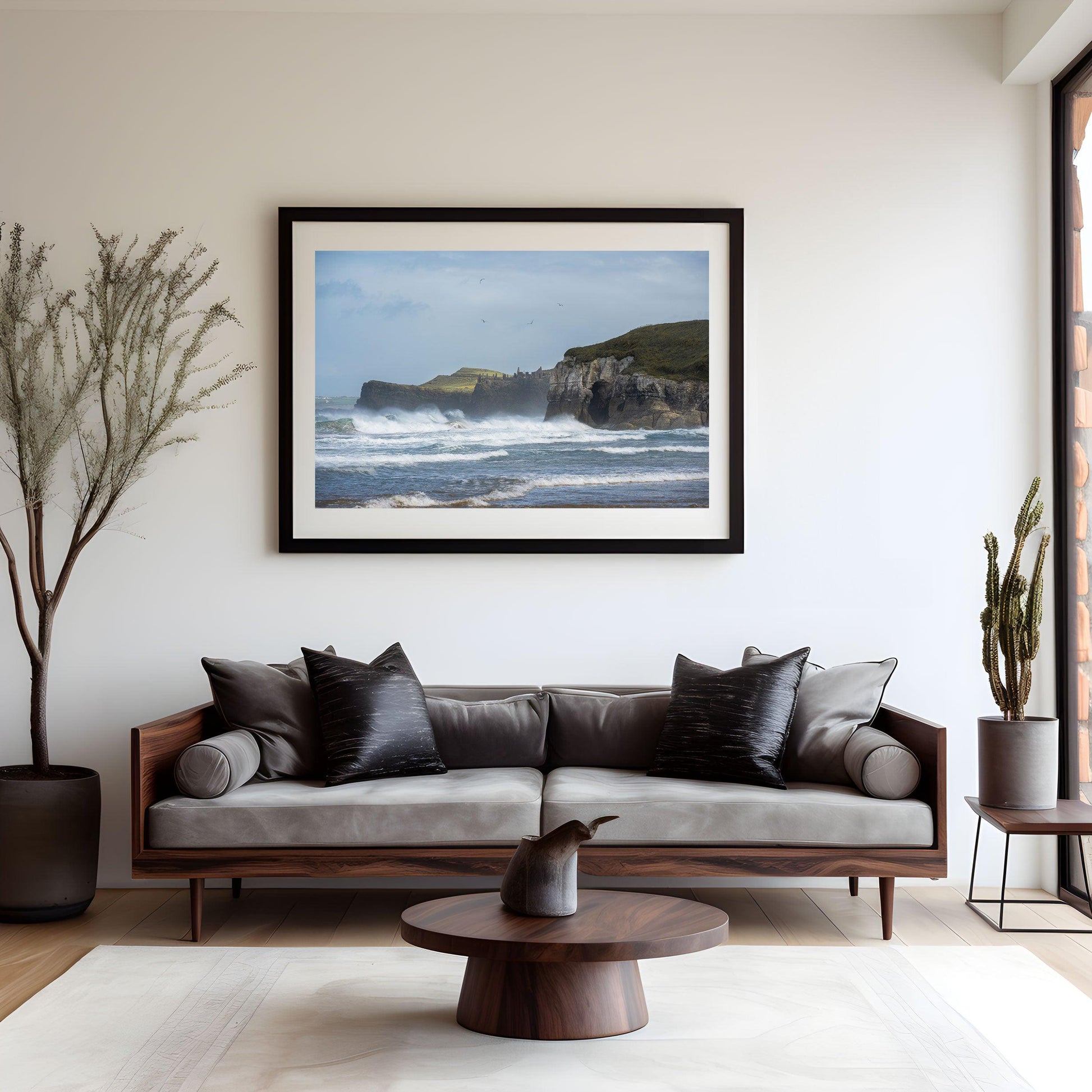 Dunluce Castle Art Print, Antrim Coast, Ireland Photography, Irish Castles