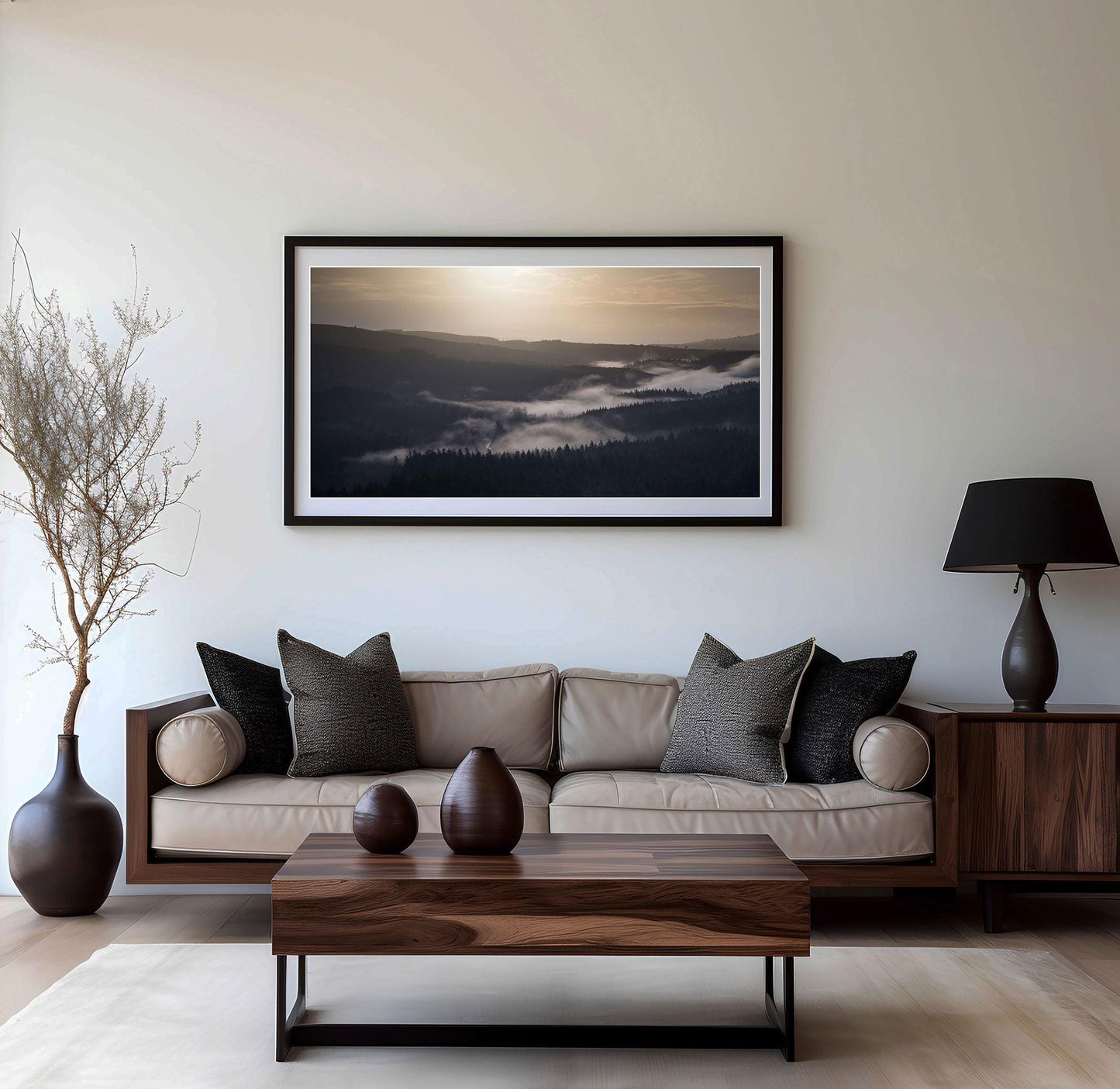 Wicklow Mountains Autumn Fog Photograph, Ireland Wall Art