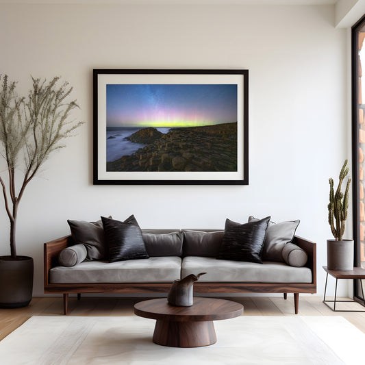 Giants Causeway Print,  Northern Lights Prints, Wall Art Prints, Irish Photographs, Wall Hangings, Fine Art Photography, Irish Prints, Irish Photography, Fine Art Prints,  Aurora Borealis Print